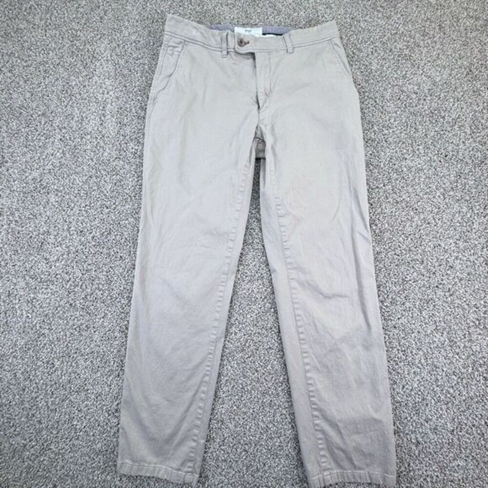 Brax Feel Good Style Evans Chino Pants Men's 32x30 Gray Stretch Flat Regular Fit